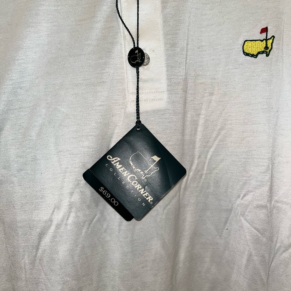 MASTERS GOLF AUGUSTA NATIONAL AMEN CORNER WHITE MENS POLO X LARGE SHIRT NEW PGA